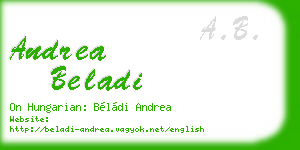 andrea beladi business card
