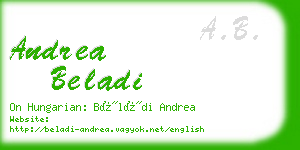 andrea beladi business card